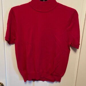 Kasper Women Size M Red Pullover Sweater Top Short